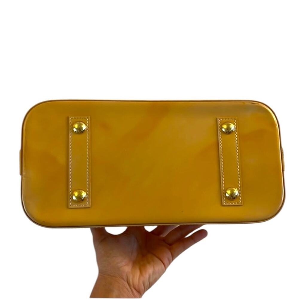 Louis Vuitton Yellow Vernis Alma Women’s Handbag - Picture 7 of 11